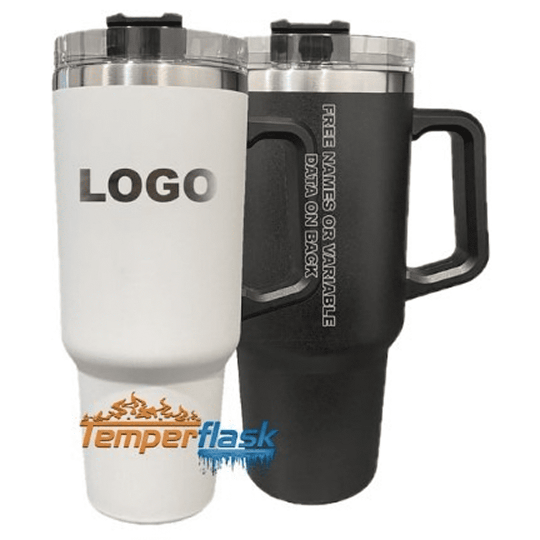 Insulated mugs featuring customizable options