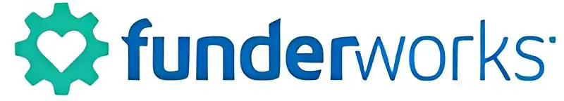 Heart gear logo with "funderworks" text