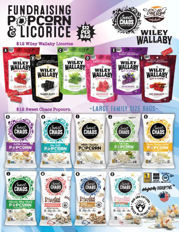 Sweet Chaos popcorn variety bags