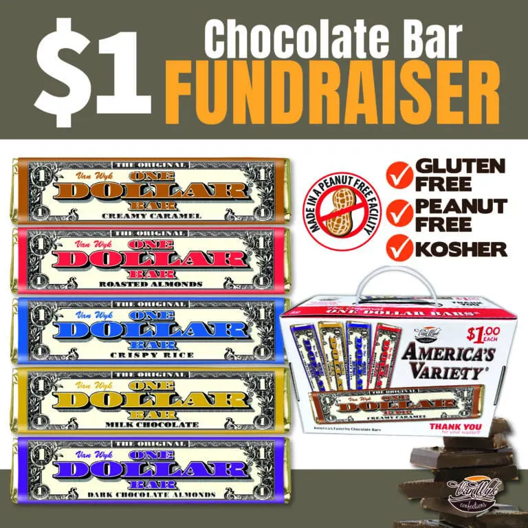 Assorted chocolate bars for fundraising