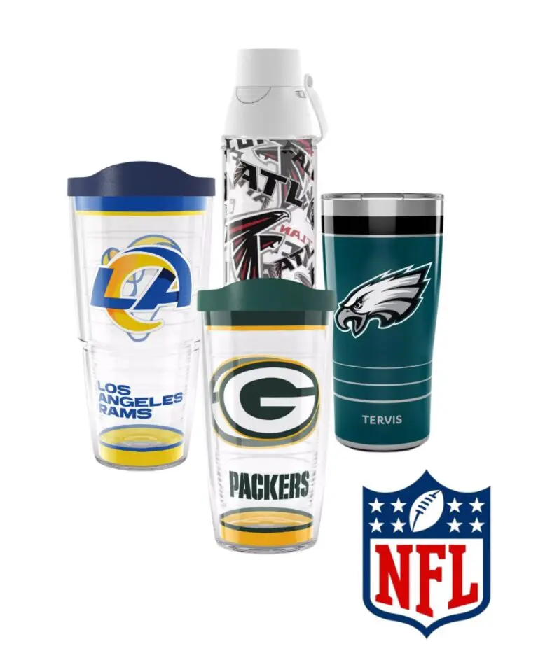 NFL-themed tumbler set with logos