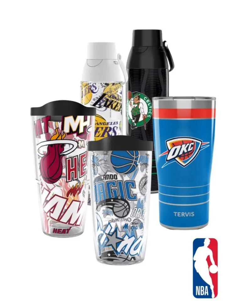 Assorted NBA team cups and bottles