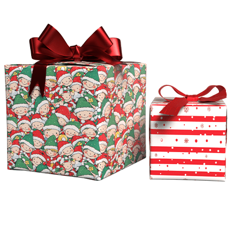 Christmas boxes with decorative paper
